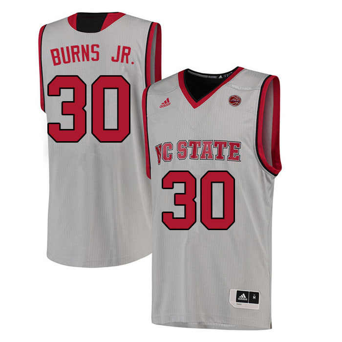 Men #30 DJ Burns Jr. NC State Wolfpack College Basketball Jerseys Sale-White - Click Image to Close